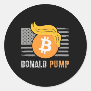 Cute Trump America Donald Pump Crypto Sarcasm Retu Classic Round Sticker