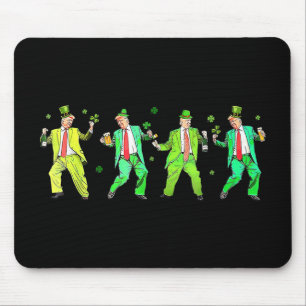 Cute Trump Dance St. Patricks Day Funny Trump Patr Mouse Pad