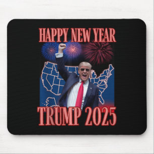 Cute Trump Happy New Year 2025 45 47 Outlaw Won Sa Mouse Pad