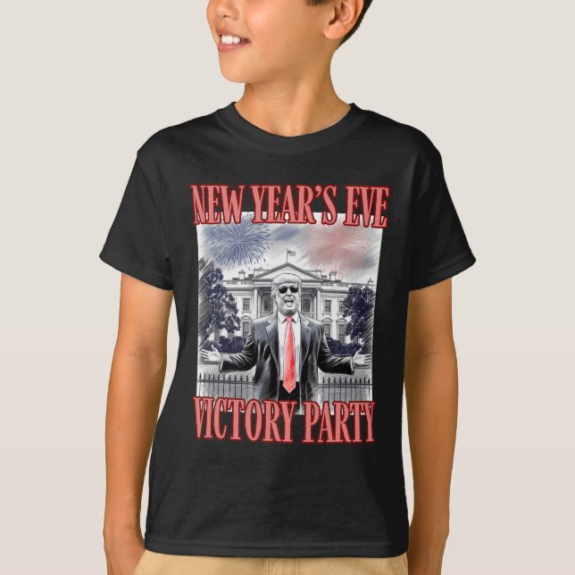 Cute Trump New Year's Eve Victory Party Fireworks  T-Shirt (Front)