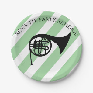 Cute Trumpet Rock And Roll Musical Instruments  Paper Plate