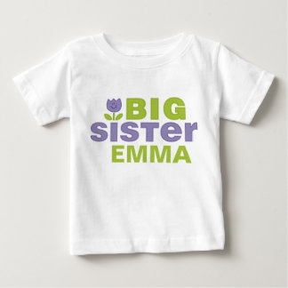 Cute Tulip Big Sister Personalised Infant T-Shirt