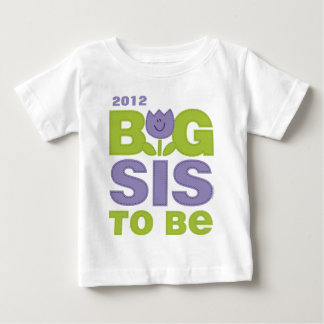 Cute Tulip Big Sister To Be Personalised Infant T- Baby T-Shirt