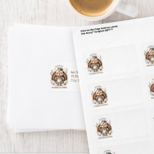 Cute Turkey Address Label