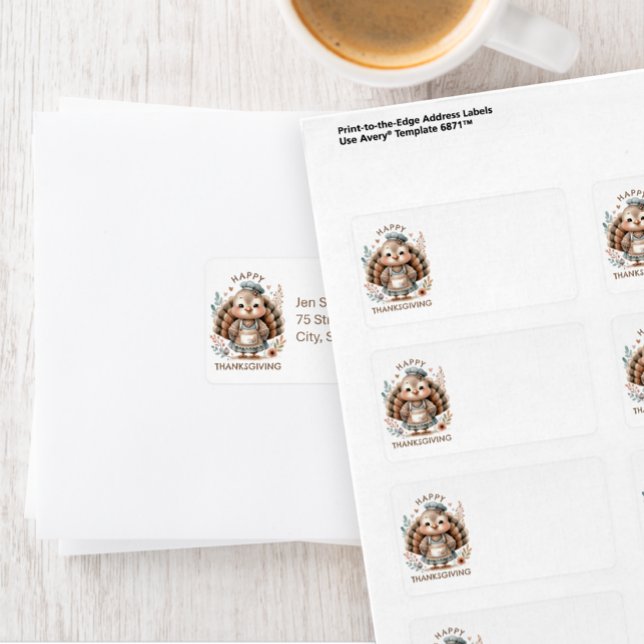 Cute Turkey Address Label (Creator Uploaded)