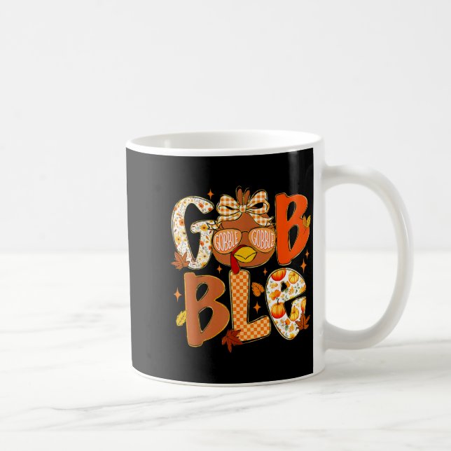 Cute Turkey Camo Happy Thanksgiving Fall Kids Boy  Coffee Mug (Right)