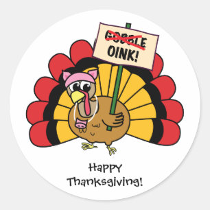 Cute Turkey Customisable Sticker