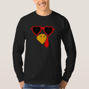 Cute Turkey Face Pilgrim  Thanksgiving Costume T-Shirt