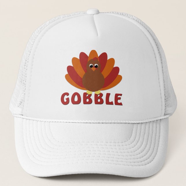 Cute Turkey Gobble Hat (Front)