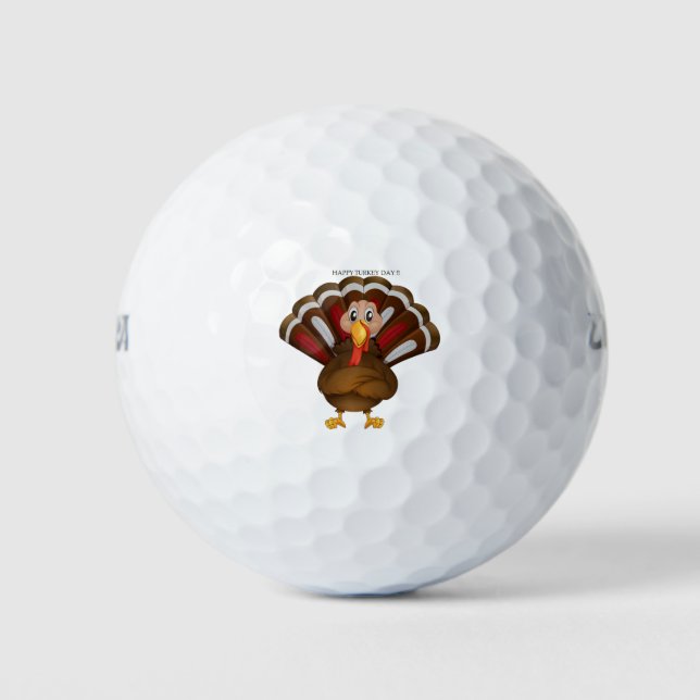 Cute Turkey Golf Balls (Front)