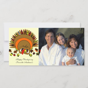 Cute Turkey Holiday Card