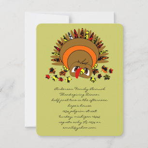 Cute Turkey Invitation