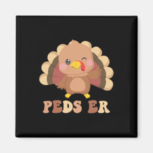 Cute Turkey Peds Er Nurse Paediatrics Thanksgiving Magnet