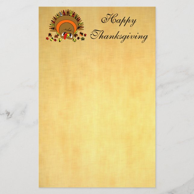 Cute Turkey Stationery (Front)