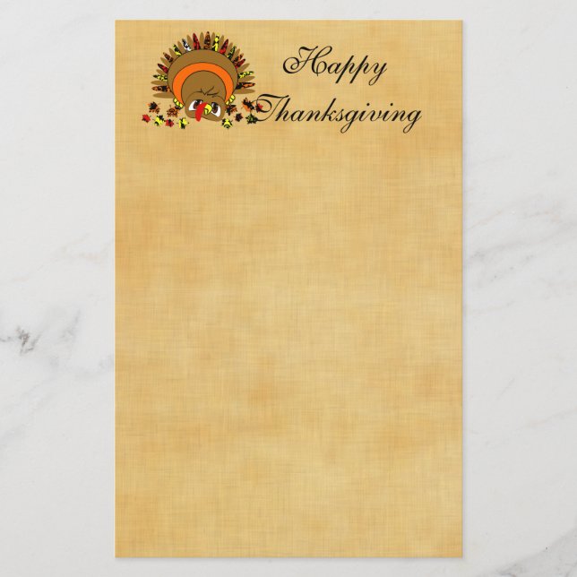 Cute Turkey Stationery (Front)