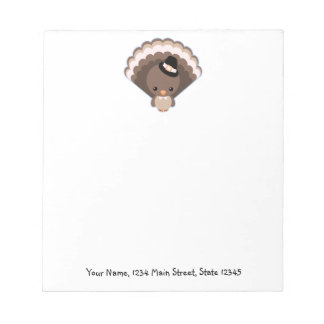 Cute Turkey Thanksgiving Day Notepad