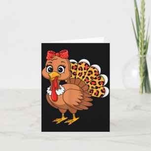 Cute Turkey Thanksgiving Lgrim Turkey Day Women Gi Card