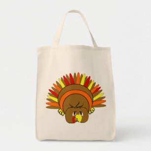 Cute TURKEY Thanksgiving Organic Shopping Bag