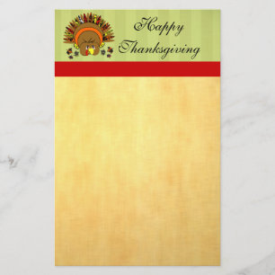 Cute Turkey Thanksgiving Stationery