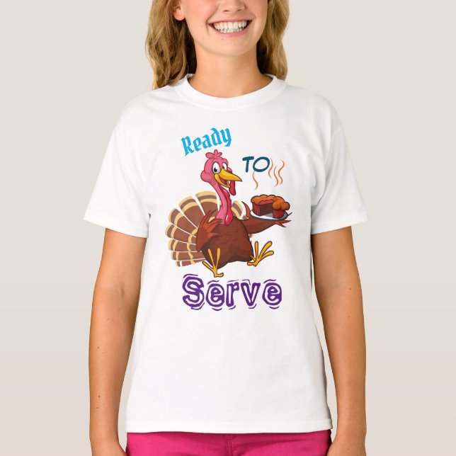 Cute Turkey Thanksgiving theme  T-Shirt (Front)