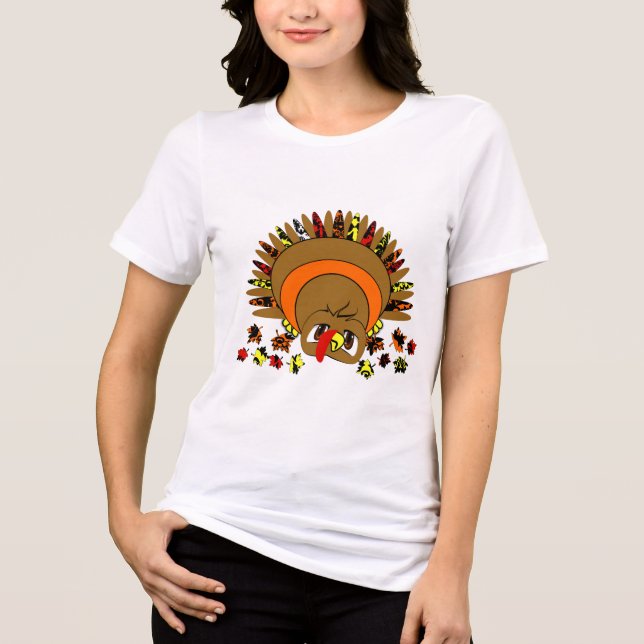 Cute Turkey Tri-Blend Shirt (Front)