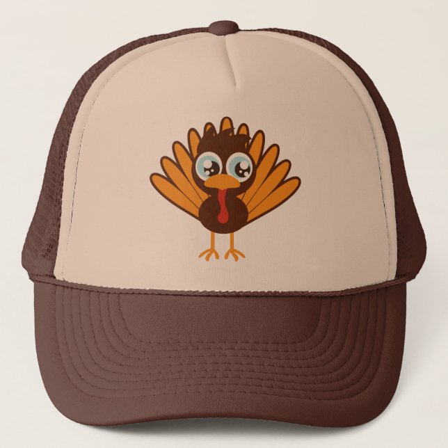 Cute Turkey Trucker Hat (Front)