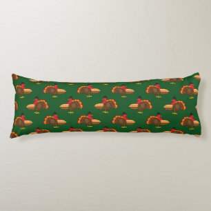 Cute Turkey with Pumpkin Pie Thanksgiving Body Cushion