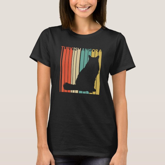 Cute Turkish Angora Cat T-Shirt (Front)