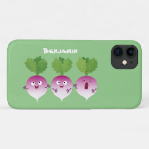 Cute turnip vegetable trio singing cartoon Case-Mate iPhone case