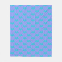 Cute Turquoise Blue and Periwinkle Heart Pattern 