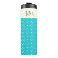 Cute Turquoise Blue Polka Dots Personalised