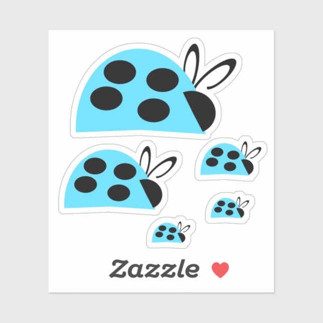 Cute Turquoise Ladybug (Sheet)