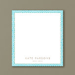 Cute Turquoise Lattice Pattern Notepad<br><div class="desc">Aqua blue and white lattice pattern background..  For additional matching marketing materials,  custom design or
logo enquiry,  please contact me at maurareed.designs@gmail.com and I will reply within 24 hours.
For shipping,  card stock enquires and pricing contact Zazzle directly.</div>