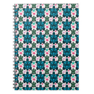 Cute Turtle and Floral Seamless Pattern  Notebook