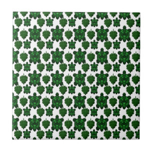 Cute turtle and leaves pattern  tile