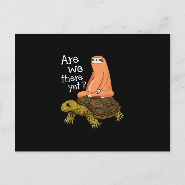 Cute Turtle And Sloth Back to School gift From Mum Postcard (Front)