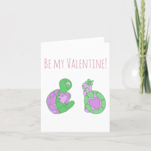 Cute Turtle Anniversary / Valentines Day  Holiday Card