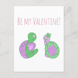Cute Turtle Anniversary / Valentines Day  Postcard