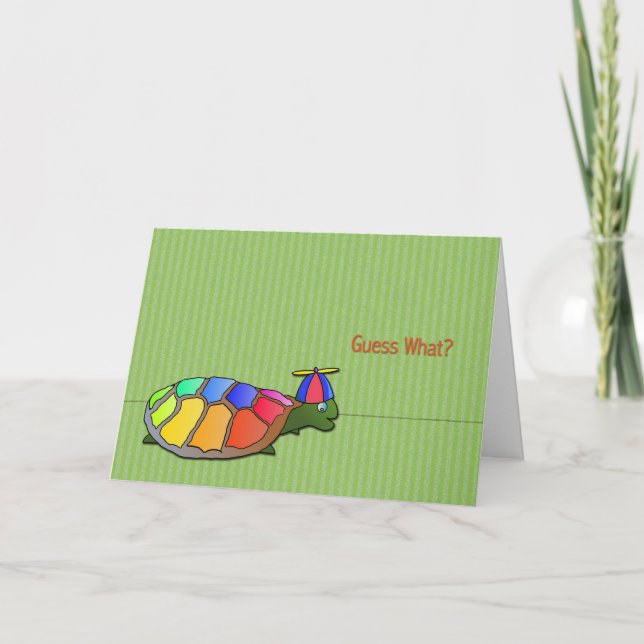 Cute Turtle April Fool's Day Card (Front)