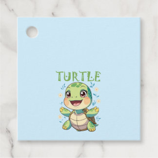 Cute Turtle Baby Favour Tags