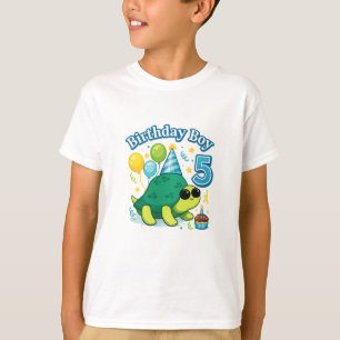 Cute Turtle Birthday Boy 5 – Funny Turtle 5th Birt T-Shirt
