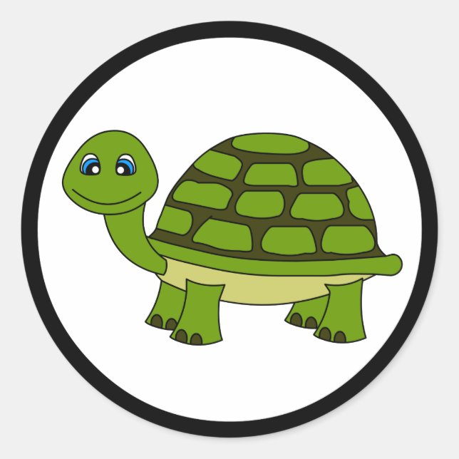 Cute Turtle Cartoon Stickers (Front)