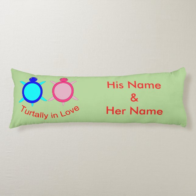Cute Turtle Couple Body Cushion (Front)