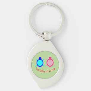 Cute Turtle Couple Key Ring