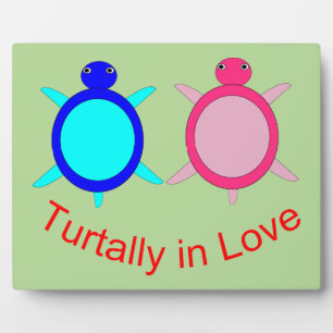 Cute Turtle Couple Plaque