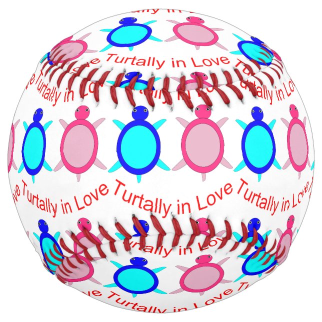 Cute Turtle Couple Softball (Front)