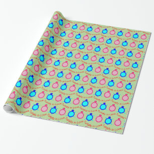 Cute Turtle Couple Wrapping Paper