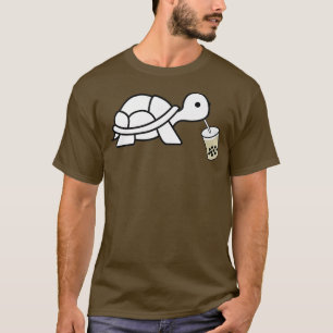 Cute Turtle Drinking Boba Bubble Milk Tea Holiday T-Shirt