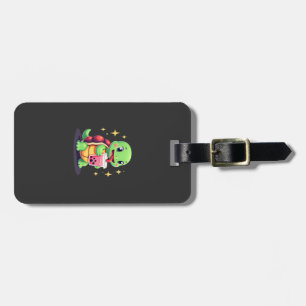 Cute turtle drinking boba. Funny Boba Turtles Love Luggage Tag