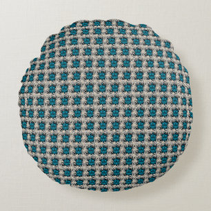 Cute Turtle Floral pattern Round Cushion